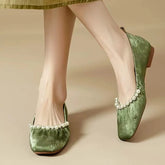 LBSFY  -  Women Bead Square Toe Flats Shoes Shallow Elegant Ballet Dance Soft Sole Shoes 2024 Autumn Dress Party Shoes Comfort Zapatos